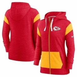 Women's Kansas City Chiefs Nike Red/Gold Plus Size Monaco Full-Zip Hoodie