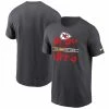 Men's Kansas City Chiefs Nike Anthracite 2022 NFL Playoffs Iconic T-Shirt