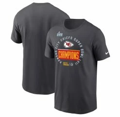 Men's Kansas City Chiefs Nike Anthracite Super Bowl LVII Champions Locker Room Trophy Collection T-Shirt