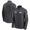 Men's Kansas City Chiefs Nike Anthracite Super Bowl LVII Champions Pacer Half-Zip Pullover Top