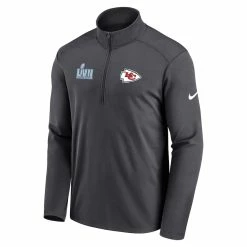 Men's Kansas City Chiefs Nike Anthracite Super Bowl LVII Left Chest Half-Zip Pullover Top -NFL fanshirt Shop mens nike anthracite kansas city chiefs super bowl lvii left chest half zip pullover top pi5293000 altimages ff 5293868 0e6bda0236eded12f089alt2 full