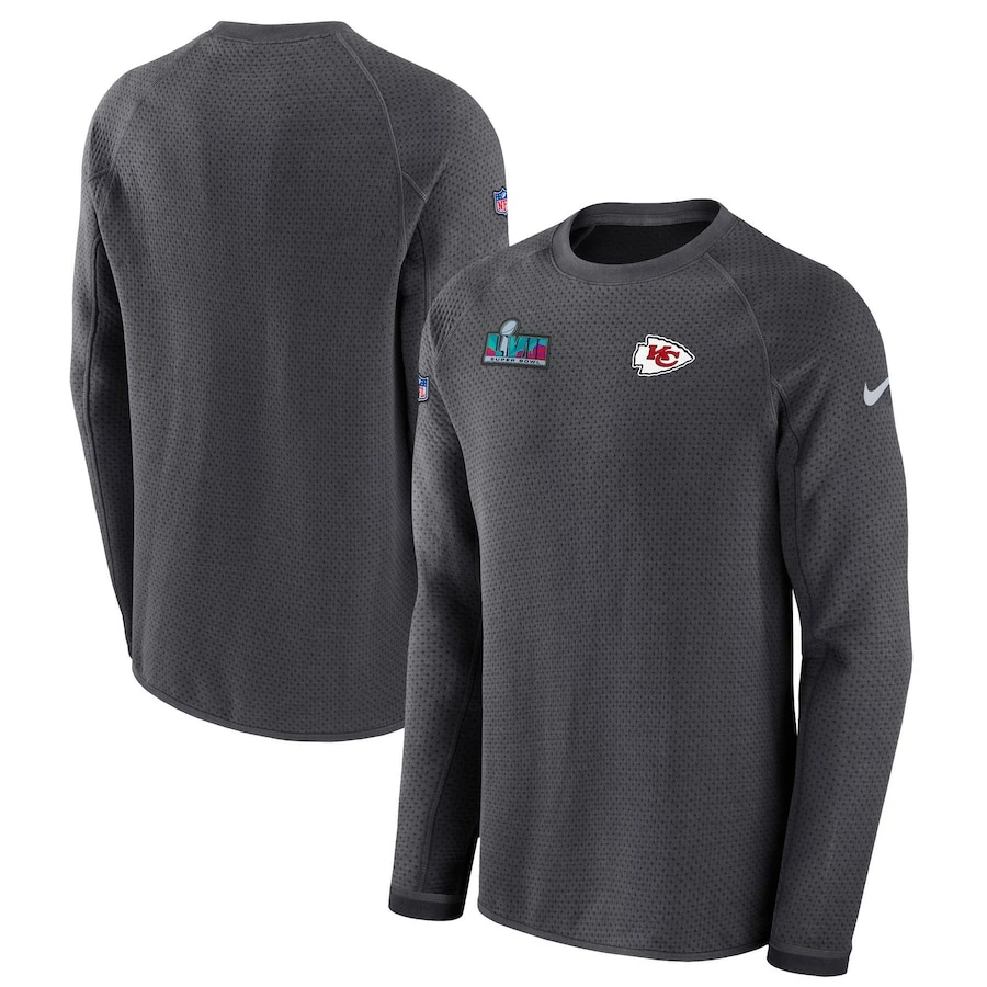 Men's Kansas City Chiefs Nike Anthracite Super Bowl LVII Opening Night Performance Pullover Sweatshirt 4 Men's Kansas City Chiefs Nike Anthracite Super Bowl LVII Opening Night Performance Pullover Sweatshirt – Bild 2