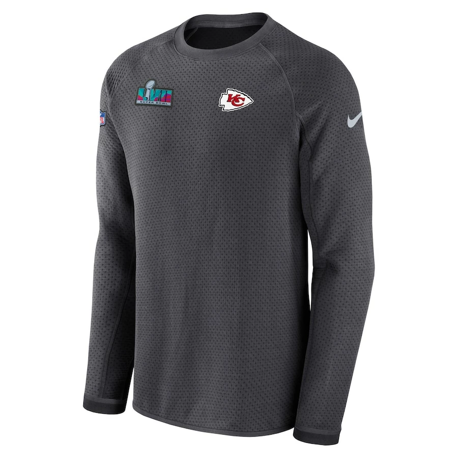 Men's Kansas City Chiefs Nike Anthracite Super Bowl LVII Opening Night Performance Pullover Sweatshirt 5 Men's Kansas City Chiefs Nike Anthracite Super Bowl LVII Opening Night Performance Pullover Sweatshirt – Bild 3