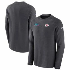 Men's Kansas City Chiefs Nike Anthracite Super Bowl LVII Opening Night Performance Pullover Sweatshirt