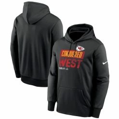 Men's Kansas City Chiefs Nike Black 2022 AFC West Division Champions Locker Room Trophy Collection Pullover Hoodie