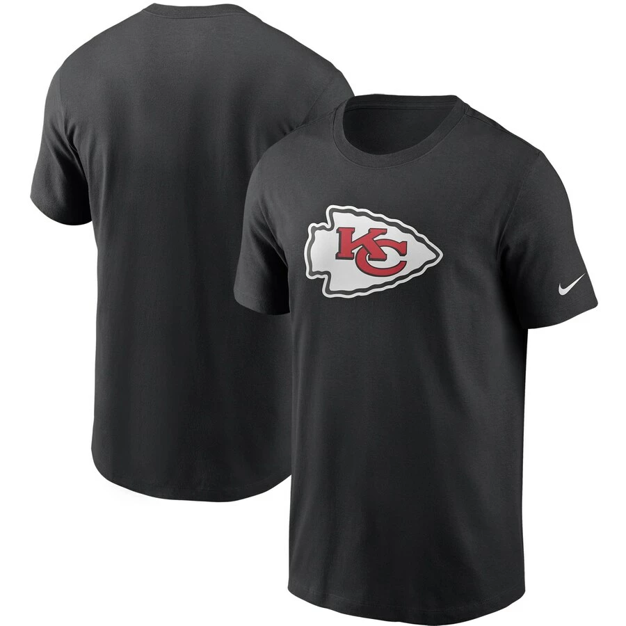 Men's Kansas City Chiefs Nike Black Primary Logo T-Shirt 3 Men's Kansas City Chiefs Nike Black Primary Logo T-Shirt