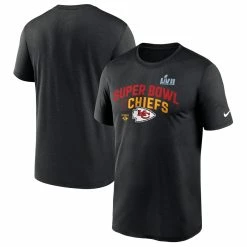 Men's Kansas City Chiefs Nike Black Super Bowl LVII Team Logo Lockup T-Shirt