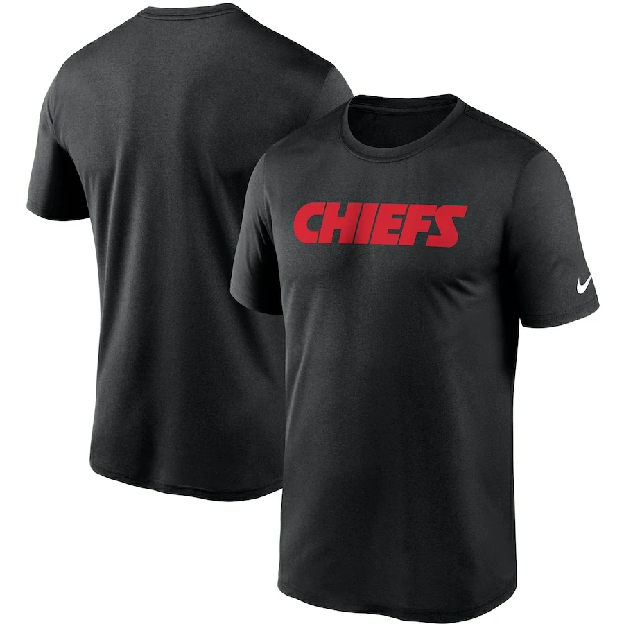 Men's Kansas City Chiefs Nike Black Wordmark Legend Performance T-Shirt 4 Men's Kansas City Chiefs Nike Black Wordmark Legend Performance T-Shirt – Bild 2