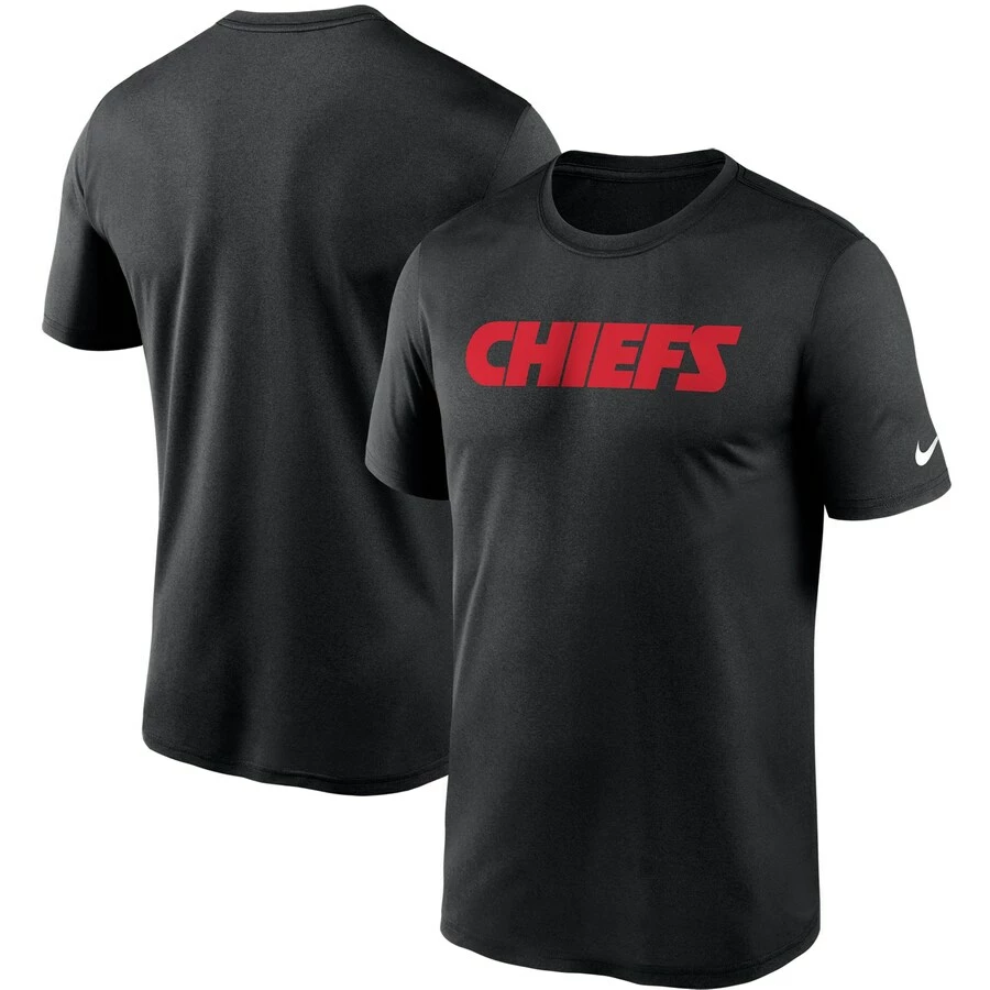 Men's Kansas City Chiefs Nike Black Wordmark Legend Performance T-Shirt 3 Men's Kansas City Chiefs Nike Black Wordmark Legend Performance T-Shirt