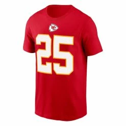 Men's Kansas City Chiefs Clyde Edwards-Helaire Nike Red Player Name & Number T-Shirt -NFL fanshirt Shop mens nike clyde edwards helaire red kansas city chiefs player name and number t shirt pi4062000 altimages ff 4062564 8326bf4ae14a11a315d6alt2 full