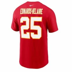 Men's Kansas City Chiefs Clyde Edwards-Helaire Nike Red Player Name & Number T-Shirt -NFL fanshirt Shop mens nike clyde edwards helaire red kansas city chiefs player name and number t shirt pi4062000 altimages ff 4062564 8326bf4ae14a11a315d6alt3 full