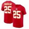 Men's Kansas City Chiefs Clyde Edwards-Helaire Nike Red Player Name & Number T-Shirt