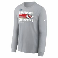 Men's Kansas City Chiefs Nike Gray 2022 AFC Champions Locker Room Trophy Collection Long Sleeve T-Shirt 8 Men's Kansas City Chiefs Nike Gray 2022 AFC Champions Locker Room Trophy Collection Long Sleeve T-Shirt -NFL fanshirt Shop mens nike gray kansas city chiefs 2022 afc champions locker room trophy collection long sleeve t shirt pi5293000 altimages ff 5293796 737cd18976c873dadd37alt2 full