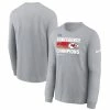 Men's Kansas City Chiefs Nike Gray 2022 AFC Champions Locker Room Trophy Collection Long Sleeve T-Shirt