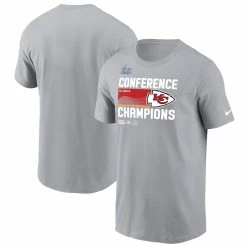 Men's Kansas City Chiefs Nike Gray 2022 AFC Champions Locker Room Trophy Collection T-Shirt