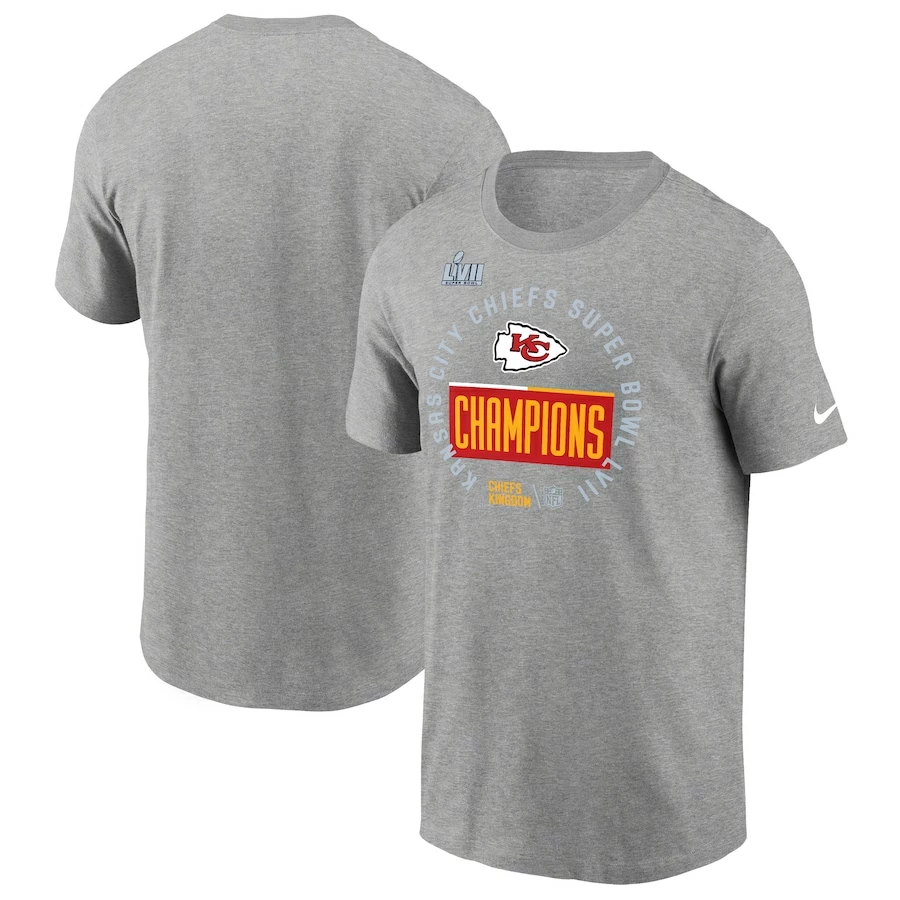Men's Kansas City Chiefs Nike Gray Super Bowl LVII Champions Locker Room Trophy Collection T-Shirt 4 Men's Kansas City Chiefs Nike Gray Super Bowl LVII Champions Locker Room Trophy Collection T-Shirt – Bild 2