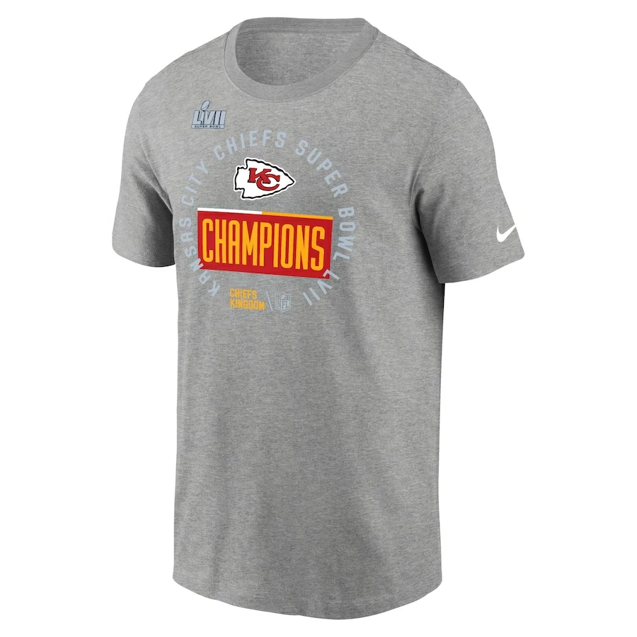Men's Kansas City Chiefs Nike Gray Super Bowl LVII Champions Locker Room Trophy Collection T-Shirt 5 Men's Kansas City Chiefs Nike Gray Super Bowl LVII Champions Locker Room Trophy Collection T-Shirt – Bild 3