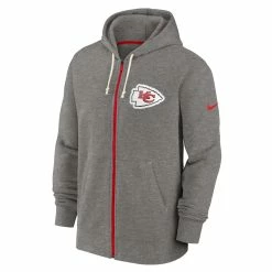 Men's Kansas City Chiefs Nike Heather Charcoal Historic Lifestyle Full-Zip Hoodie -NFL fanshirt Shop mens nike heather charcoal kansas city chiefs historic lifestyle full zip hoodie pi4640000 altimages ff 4640999 86867b6aa355476c1702alt2 full