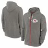 Men's Kansas City Chiefs Nike Heather Charcoal Historic Lifestyle Full-Zip Hoodie