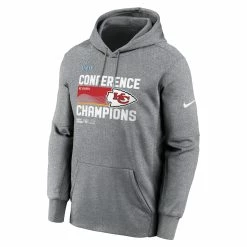 Men's Kansas City Chiefs Nike Heather Gray 2022 AFC Champions Locker Room Trophy Collection Pullover Hoodie -NFL fanshirt Shop mens nike heather gray kansas city chiefs 2022 afc champions locker room trophy collection pullover hoodie pi5293000 altimages ff 5293778 71bef187c72d82622b93alt2 full