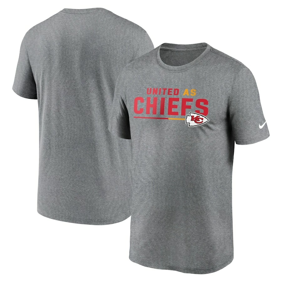 Men's Kansas City Chiefs Nike Heather Gray Legend Team Shoutout Performance T-Shirt 4 Men's Kansas City Chiefs Nike Heather Gray Legend Team Shoutout Performance T-Shirt – Bild 2