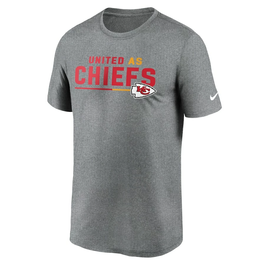 Men's Kansas City Chiefs Nike Heather Gray Legend Team Shoutout Performance T-Shirt 5 Men's Kansas City Chiefs Nike Heather Gray Legend Team Shoutout Performance T-Shirt – Bild 3