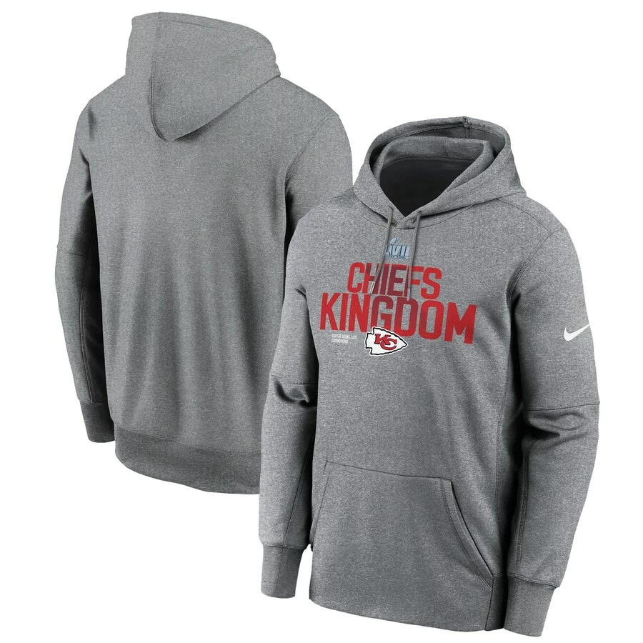 Men's Kansas City Chiefs Nike Heather Gray Super Bowl LVII Champions Local Pack Performance Pullover Hoodie 3 Men's Kansas City Chiefs Nike Heather Gray Super Bowl LVII Champions Local Pack Performance Pullover Hoodie