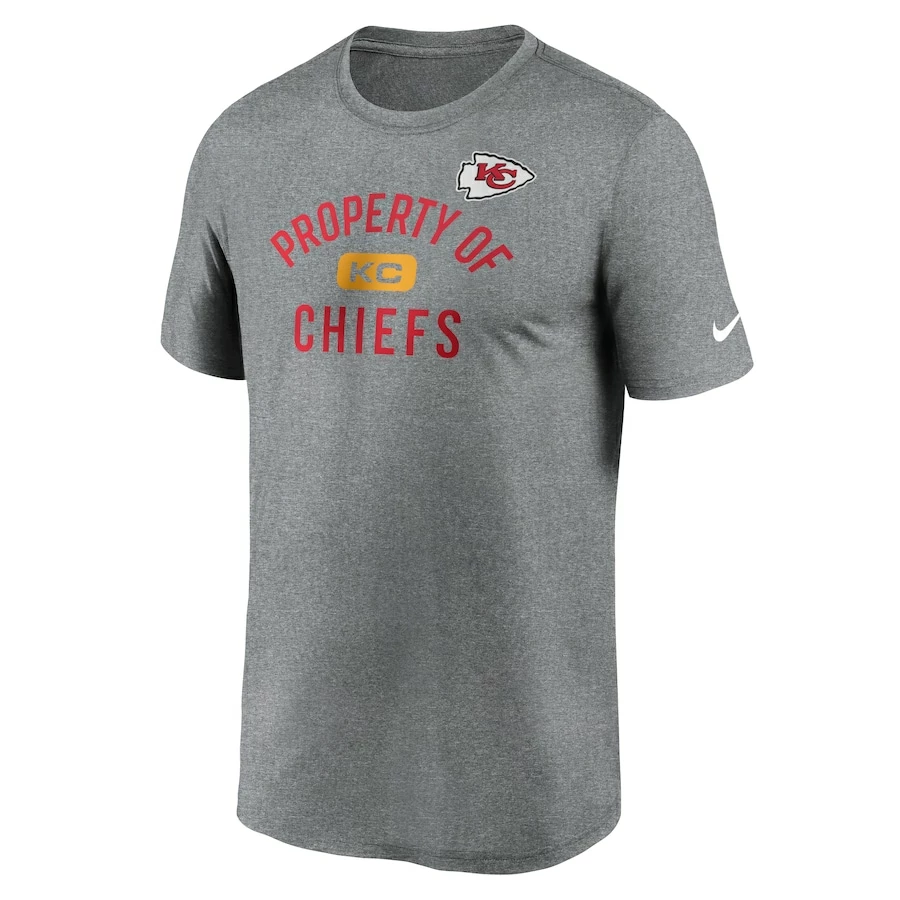 Men's Kansas City Chiefs Nike Heathered Charcoal Property Of Legend Performance T-Shirt 5 Men's Kansas City Chiefs Nike Heathered Charcoal Property Of Legend Performance T-Shirt – Bild 3