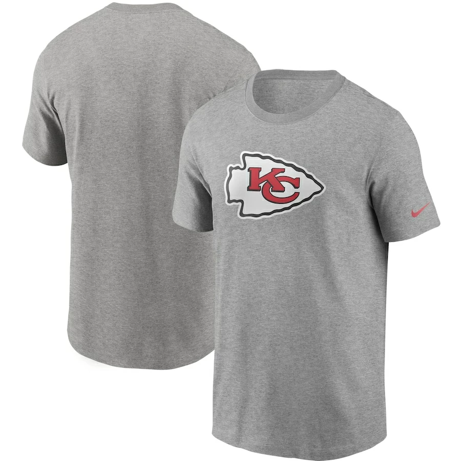 Men's Kansas City Chiefs Nike Heathered Gray Primary Logo T-Shirt 4 Men's Kansas City Chiefs Nike Heathered Gray Primary Logo T-Shirt – Bild 2