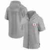 Men's Kansas City Chiefs Nike Heathered Gray Sideline Showout Short Sleeve Full-Zip Hoodie Jacket -NFL fanshirt Shop mens nike heathered gray kansas city chiefs sideline showout short sleeve full zip hoodie jacket pi3733000 ff 3733038 773118f7a08714f79149 full