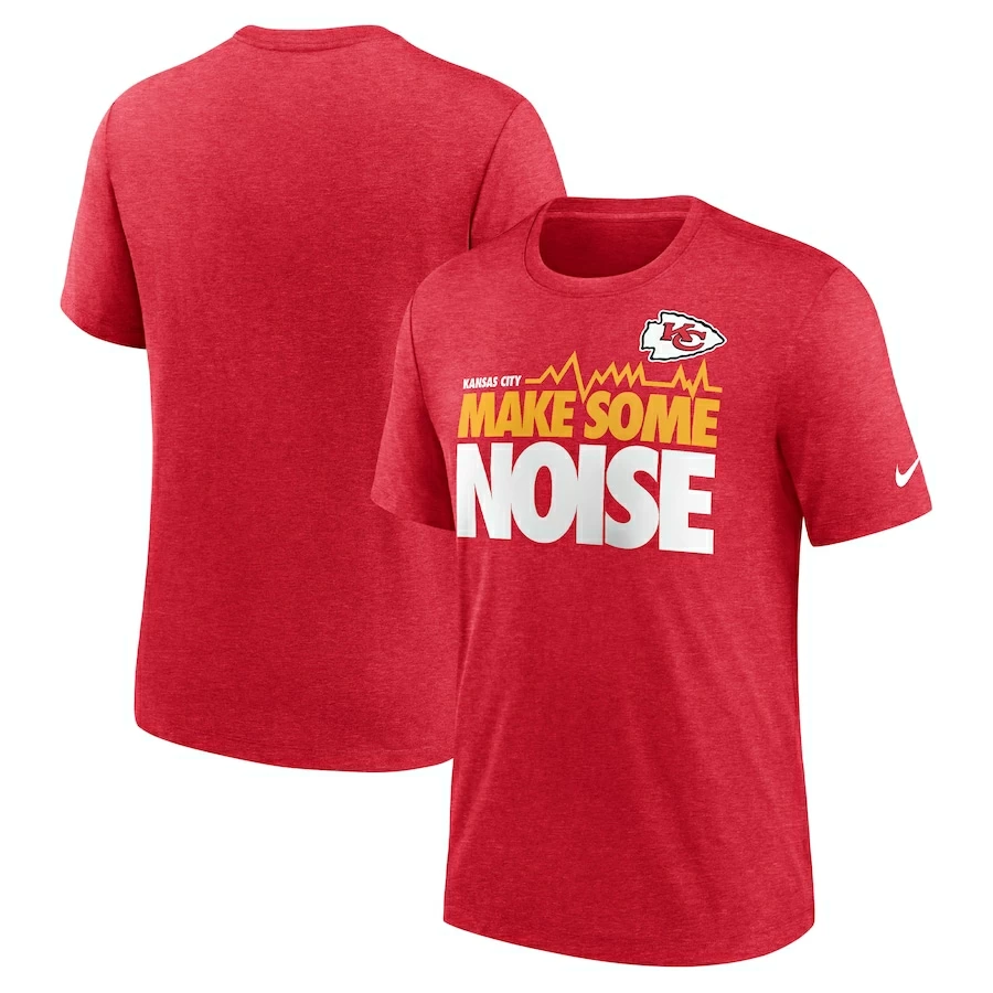 Men's Kansas City Chiefs Nike Heathered Red Local Tri-Blend T-Shirt 4 Men's Kansas City Chiefs Nike Heathered Red Local Tri-Blend T-Shirt – Bild 2