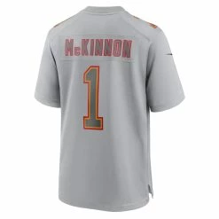 Men's Kansas City Chiefs Jerick McKinnon Nike Gray Super Bowl LVII Patch Atmosphere Fashion Game Jersey -NFL fanshirt Shop mens nike jerick mckinnon gray kansas city chiefs super bowl lvii patch atmosphere fashion game jersey pi5302000 altimages ff 5302251 d2d7928d9479b7aa321calt3 full
