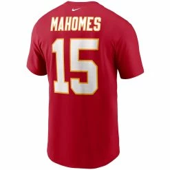 Men's Kansas City Chiefs Patrick Mahomes Nike Red Name & Number T-Shirt -NFL fanshirt Shop mens nike patrick mahomes red kansas city chiefs name and number t shirt pi3668000 altimages ff 3668885 ad6be5152a24e402b2e0alt3 full