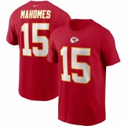 Men's Kansas City Chiefs Patrick Mahomes Nike Red Name & Number T-Shirt