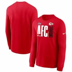 Men's Kansas City Chiefs Nike Red 2022 AFC Champions Iconic Long Sleeve T-Shirt -NFL fanshirt Shop mens nike red kansas city chiefs 2022 afc champions iconic long sleeve t shirt pi5293000 altimages ff 5293689 a99f0d45ac2dcfb412e6alt1 full