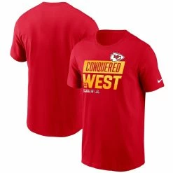 Men's Kansas City Chiefs Nike Red 2022 AFC West Division Champions Locker Room Trophy Collection T-Shirt