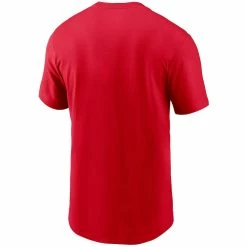 Men's Kansas City Chiefs Nike Red Broadcast Essential T-Shirt -NFL fanshirt Shop mens nike red kansas city chiefs broadcast essential t shirt pi4121000 altimages ff 4121616 cdf75126a2bd442e3aebalt3 full