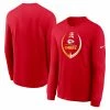 Men's Kansas City Chiefs Nike Red Logo Icon Legend Performance Long Sleeve T-Shirt