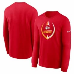 Men's Kansas City Chiefs Nike Red Logo Icon Legend Performance Long Sleeve T-Shirt
