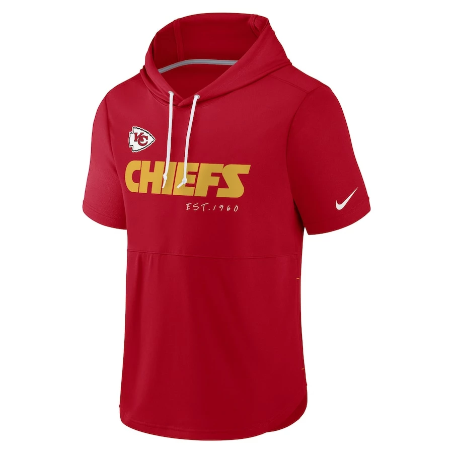 Men's Kansas City Chiefs Nike Red Short Sleeve Pullover Hoodie 5 Men's Kansas City Chiefs Nike Red Short Sleeve Pullover Hoodie – Bild 3