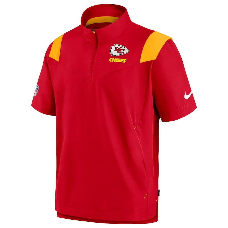 Men's Kansas City Chiefs Nike Red Sideline Coaches Chevron Lockup Pullover Top 5 Men's Kansas City Chiefs Nike Red Sideline Coaches Chevron Lockup Pullover Top – Bild 3