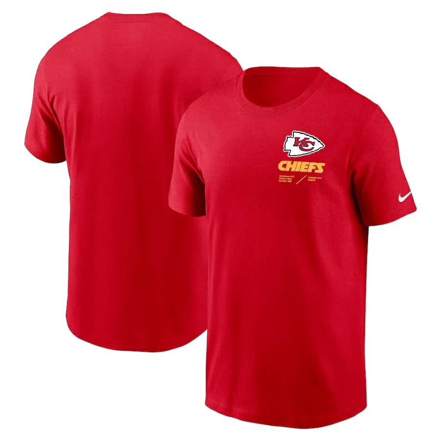 Men's Kansas City Chiefs Nike Red Sideline Infograph Lockup Performance T-Shirt 4 Men's Kansas City Chiefs Nike Red Sideline Infograph Lockup Performance T-Shirt – Bild 2