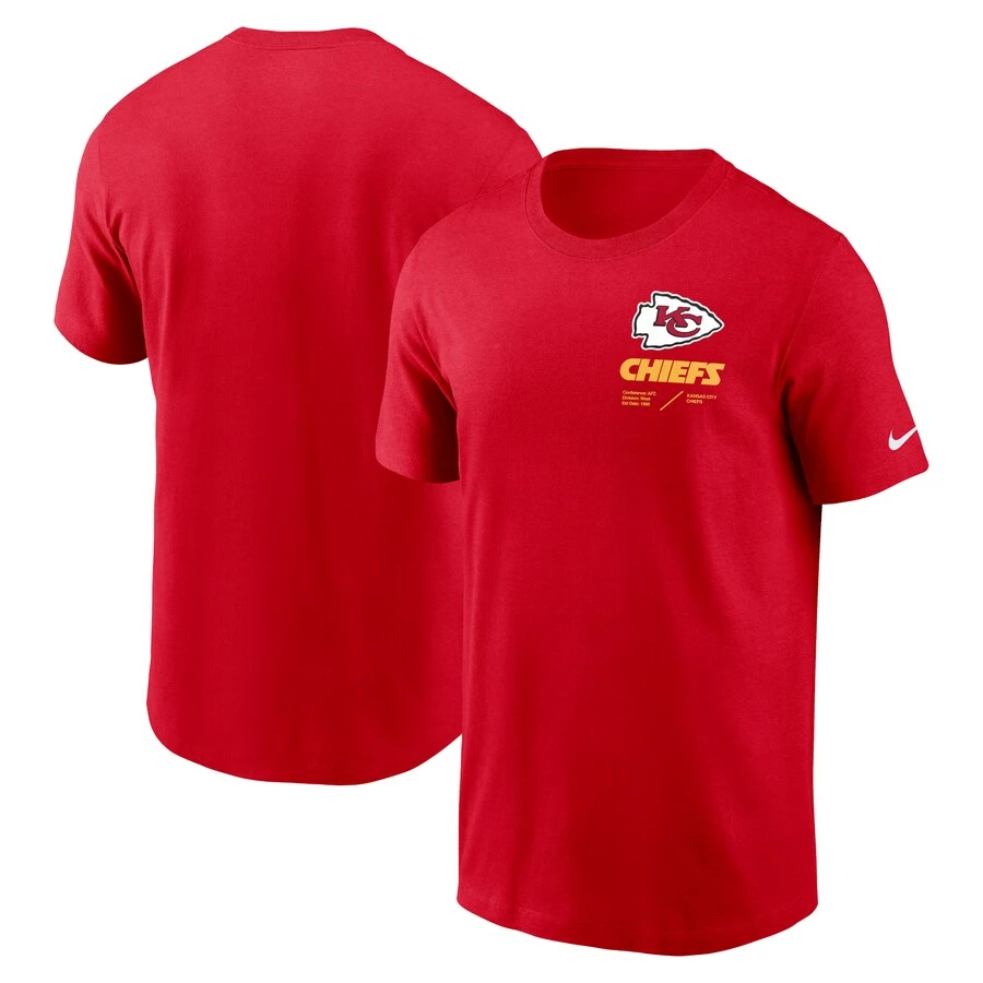 Men's Kansas City Chiefs Nike Red Sideline Infograph Lockup Performance T-Shirt 3 Men's Kansas City Chiefs Nike Red Sideline Infograph Lockup Performance T-Shirt