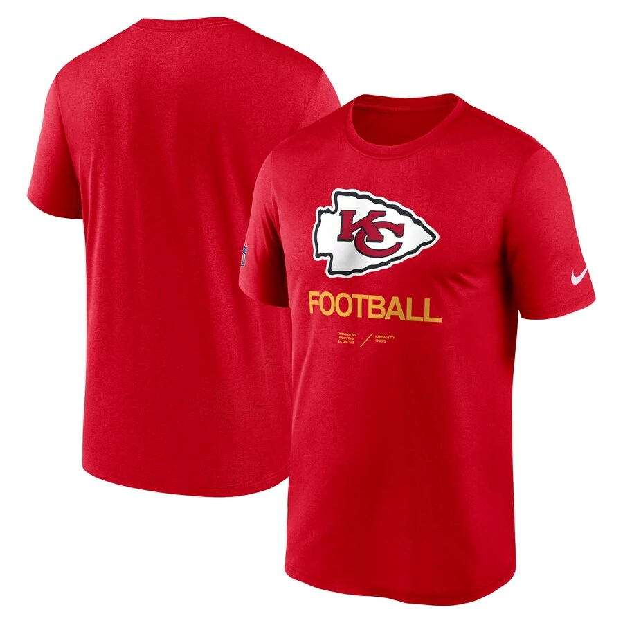 Men's Kansas City Chiefs Nike Red Sideline Infograph Performance T-Shirt 3 Men's Kansas City Chiefs Nike Red Sideline Infograph Performance T-Shirt