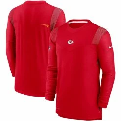 Men's Kansas City Chiefs Nike Red Sideline Player UV Performance Long Sleeve T-Shirt