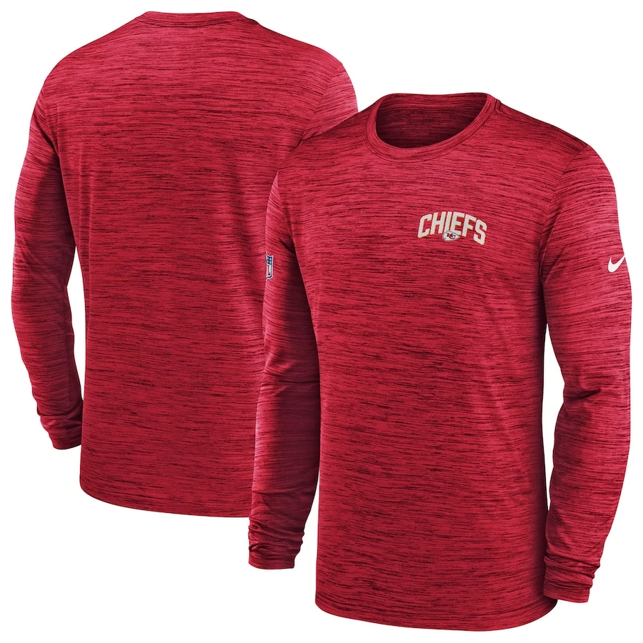 Men's Kansas City Chiefs Nike Red Sideline Velocity Athletic Stack Performance Long Sleeve T-Shirt 4 Men's Kansas City Chiefs Nike Red Sideline Velocity Athletic Stack Performance Long Sleeve T-Shirt – Bild 2