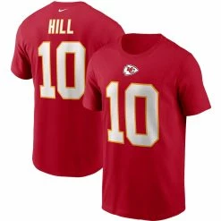 Men's Kansas City Chiefs Tyreek Hill Nike Red Name & Number T-Shirt -NFL fanshirt Shop mens nike tyreek hill red kansas city chiefs name and number t shirt pi3668000 altimages ff 3668887 5635c0f199e8a4b6f4fbalt1 full