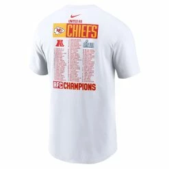 Men's Kansas City Chiefs Nike White 2022 AFC Champions Roster T-Shirt -NFL fanshirt Shop mens nike white kansas city chiefs 2022 afc champions roster t shirt pi5293000 altimages ff 5293760 63f6a3fdab1709fea5e4alt3 full
