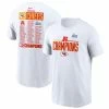 Men's Kansas City Chiefs Nike White 2022 AFC Champions Roster T-Shirt