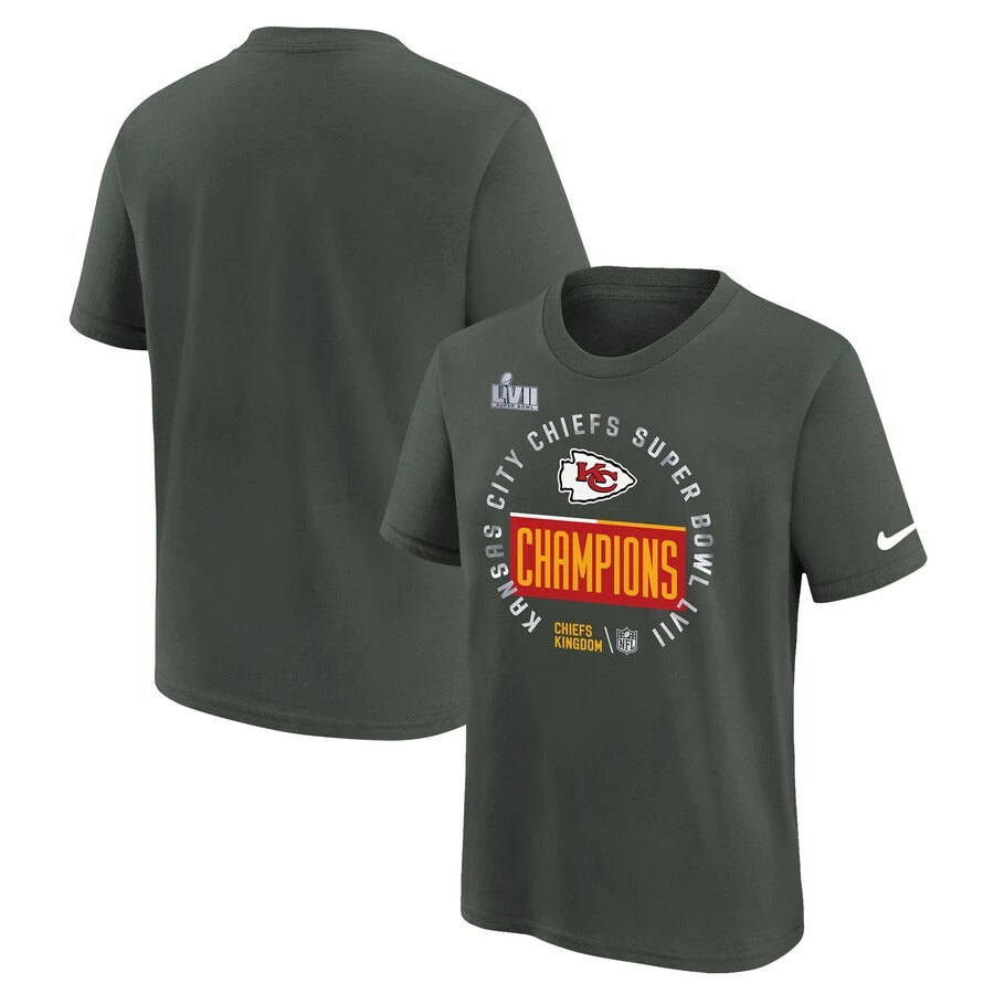 Preschool Kansas City Chiefs Nike Anthracite Super Bowl LVII Champions Locker Room Trophy Collection T-Shirt 3 Preschool Kansas City Chiefs Nike Anthracite Super Bowl LVII Champions Locker Room Trophy Collection T-Shirt
